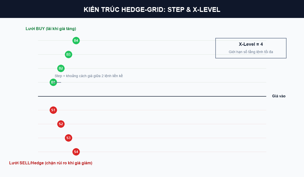 So do kien truc Hedge-Grid voi Step va X-Level
